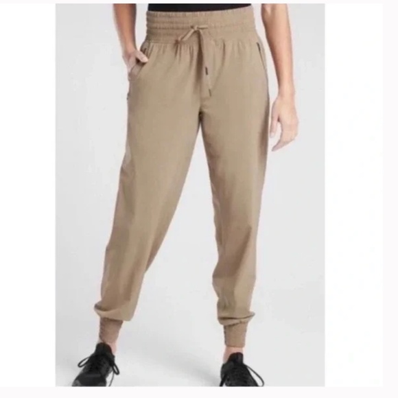 ATHLETA Camden Jogger Pant Brownstone Beige Size 16 - Picture 1 of 13